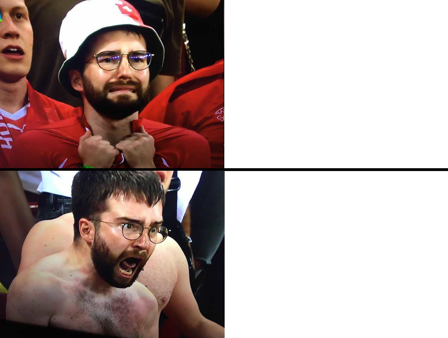 High Quality Swiss supporter emotional rollercoaster Blank Meme Template