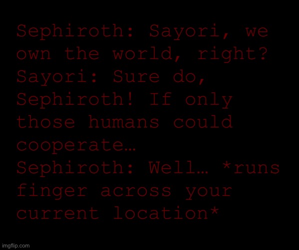 Sayori and Sephiroth | image tagged in sayori and sephiroth | made w/ Imgflip meme maker