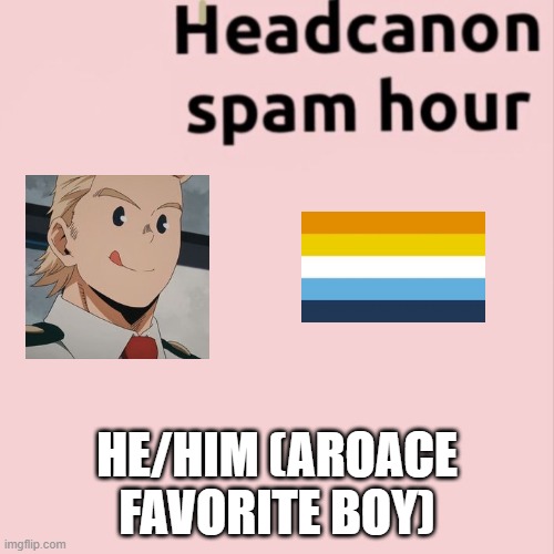 HE/HIM (AROACE FAVORITE BOY) | made w/ Imgflip meme maker