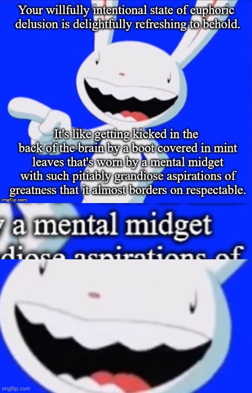 Mental midget max | image tagged in sam and max | made w/ Imgflip meme maker