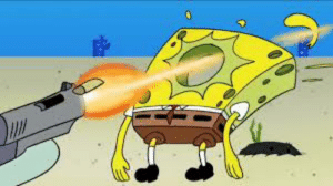 Spongebob getting shot Blank Meme Template