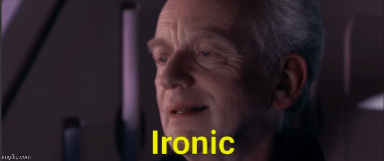 Palpatine ironic but with text | image tagged in palpatine ironic text | made w/ Imgflip meme maker