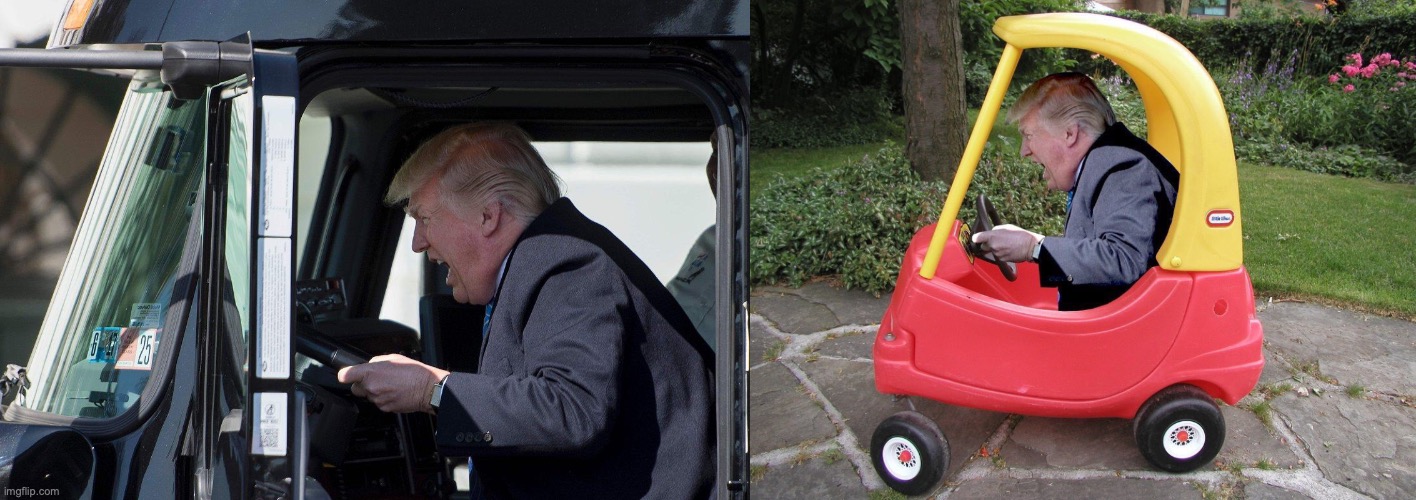 image tagged in trump truck | made w/ Imgflip meme maker