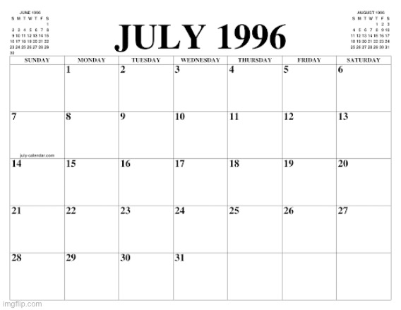 july 1996 | made w/ Imgflip meme maker