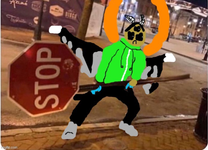 Carlos weilding a stop sign | image tagged in carlos weilding a stop sign | made w/ Imgflip meme maker