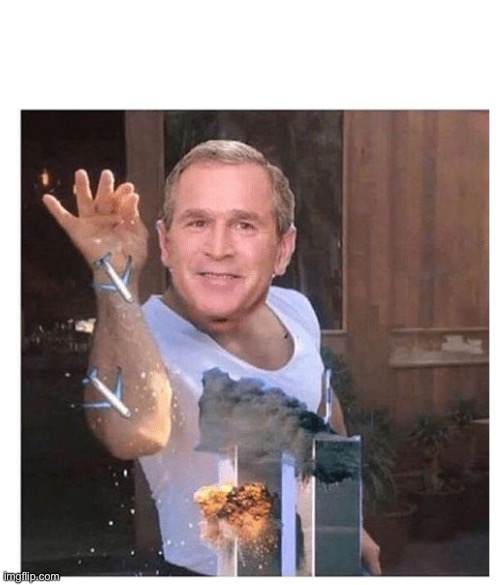 dubya throws airplanes at buildings | made w/ Imgflip meme maker