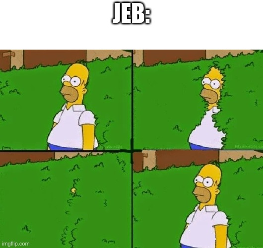 HOMER BUSH | JEB: | image tagged in homer bush | made w/ Imgflip meme maker