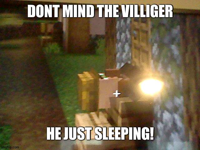 Zzzz | DONT MIND THE VILLIGER; HE JUST SLEEPING! | image tagged in barney will eat all of your delectable biscuits | made w/ Imgflip meme maker