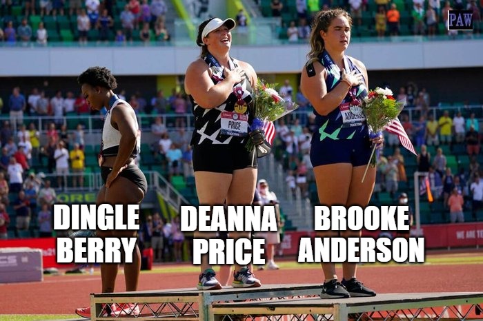 Dingleberry | BROOKE ANDERSON; DINGLE BERRY; DEANNA PRICE | image tagged in olympics,trials,politics | made w/ Imgflip meme maker