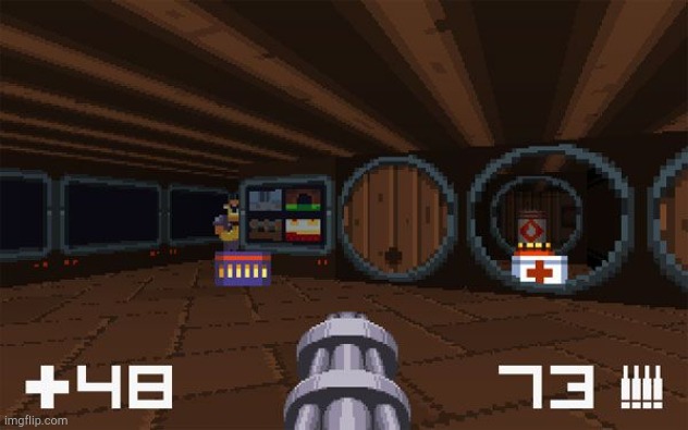 This looks like a DOOM game! | image tagged in gun godz | made w/ Imgflip meme maker