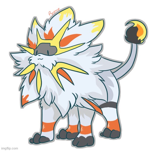 If your having a bad day then here's an extra fluffy Solgaleo to make you feel better | image tagged in pokemon,solgaleo,lion,fluffy,floofy | made w/ Imgflip meme maker