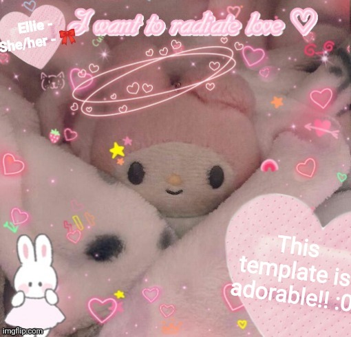 Ellie | This template is adorable!! :0 | image tagged in ellie | made w/ Imgflip meme maker