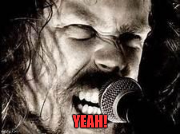 Metallica  | YEAH! | image tagged in metallica | made w/ Imgflip meme maker