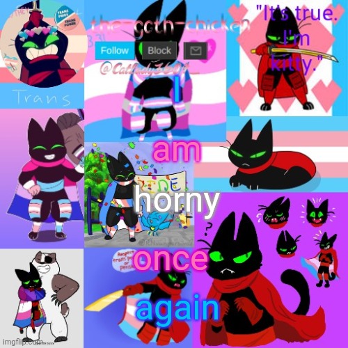 YAY | I; am; horny; once; again | image tagged in the-goth-chicken's announcement template 23 | made w/ Imgflip meme maker