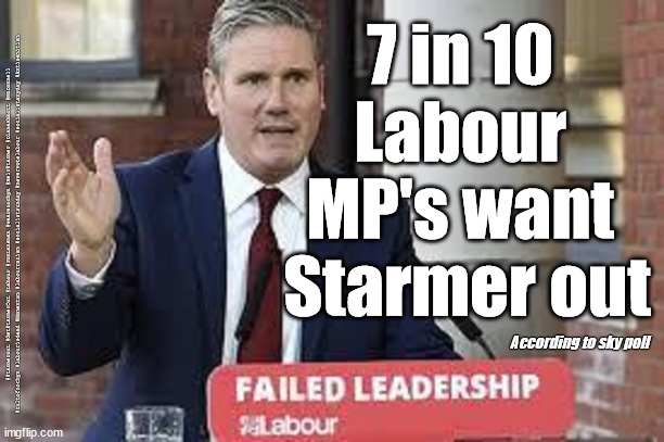 Starmer - failed leadership | 7 in 10 
Labour 
MP's want 
Starmer out; #Starmerout #GetStarmerOut #Labour #JonLansman #wearecorbyn #KeirStarmer #DianeAbbott #McDonnell #cultofcorbyn #labourisdead #Momentum #labourracism #socialistsunday #nevervotelabour #socialistanyday #Antisemitism; According to sky poll | image tagged in getstarmerout starmerout,starmer labour leadership,labourisdead,andyburnham4leader,andyburnham4pm | made w/ Imgflip meme maker