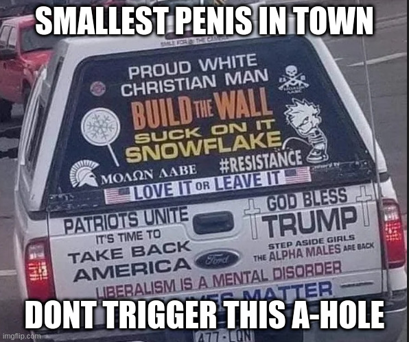 SMALLEST PENIS IN TOWN; DONT TRIGGER THIS A-HOLE | made w/ Imgflip meme maker