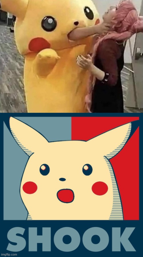 Shook. Pikachu version | image tagged in pikachu does not approve,pikachu shook | made w/ Imgflip meme maker