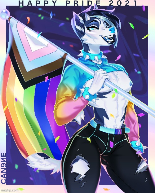 Art by can9ne | image tagged in lgbt,furry,pride month,pride,artwork | made w/ Imgflip meme maker