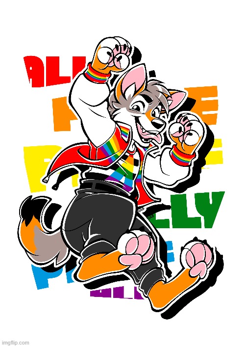 A little artwork for our straight fellas (Art by I don't know xD) | image tagged in lgbt,straight,straight ally,furry,artwork | made w/ Imgflip meme maker
