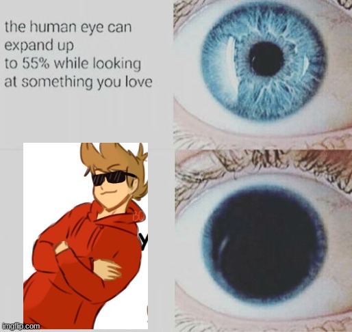 *simping intensifies* | image tagged in eye pupil expand | made w/ Imgflip meme maker