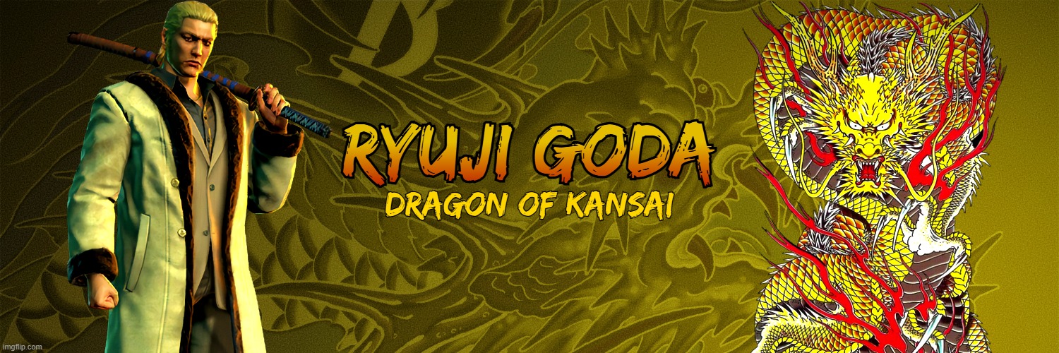 Ryuji Goda Twitter Banner | image tagged in ryuji goda,goda ryuji,yakuza,banner,twitter | made w/ Imgflip meme maker