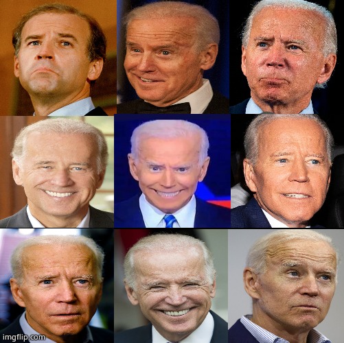 Bunch of Joe's | image tagged in 3x3 grid alignment meme,memes,lookalike,joe biden,creepy clown,political meme | made w/ Imgflip meme maker