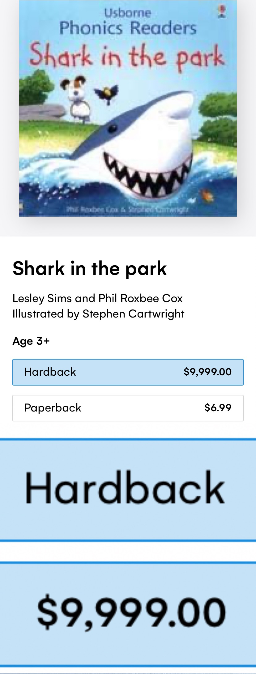 Shark in the park $9999.00 Blank Meme Template