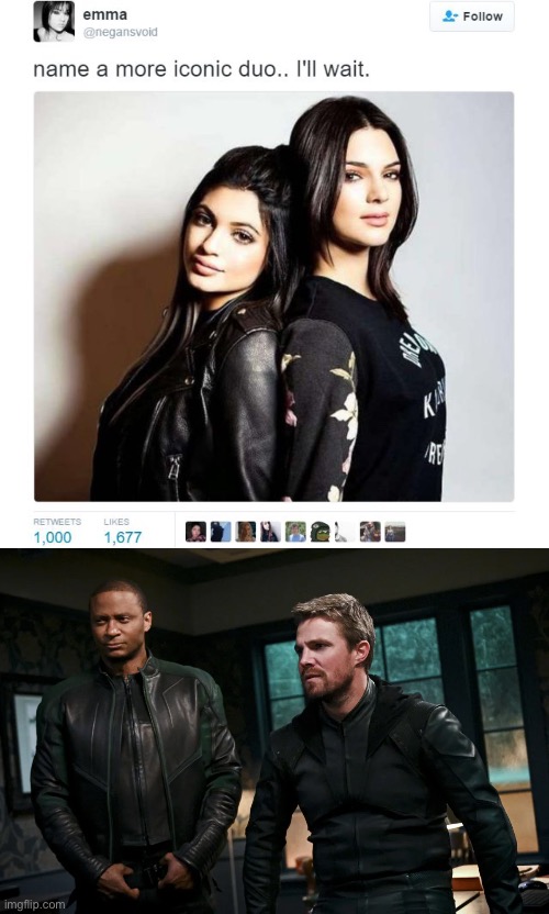 image tagged in name a more iconic duo,arrow,funny,memes | made w/ Imgflip meme maker