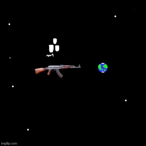 Carlos pointing a gun at the earth | image tagged in carlos pointing a gun at the earth | made w/ Imgflip meme maker