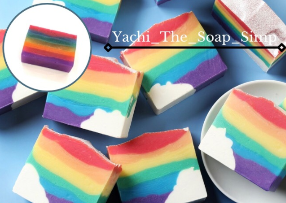 High Quality Yachi's rainbow soap temp Blank Meme Template