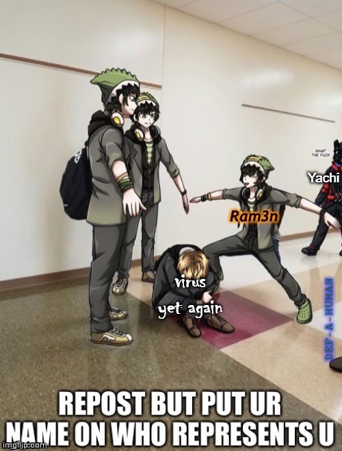 There | DEF-A-HUMAN | image tagged in repost | made w/ Imgflip meme maker