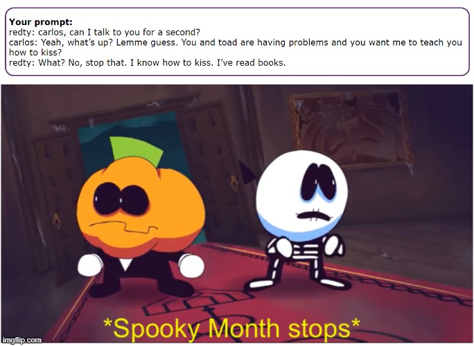 image tagged in spooky month stops | made w/ Imgflip meme maker