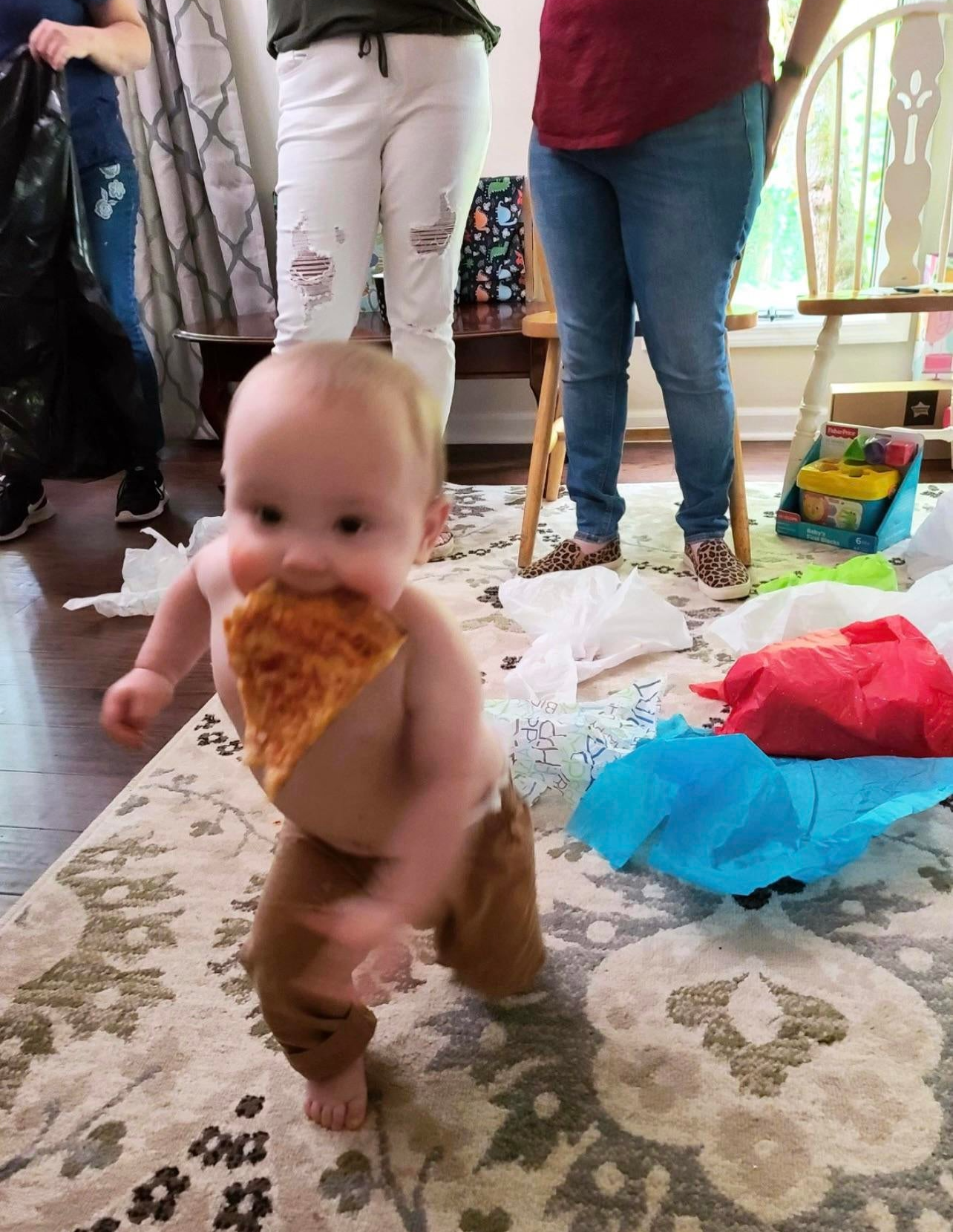 baby pizza run Blank Meme Template