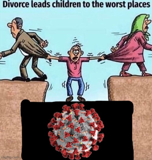 CURSE YOU COVID-19!!!!! | image tagged in divorce leads children to the worst places,coronavirus,covid-19,li mortacci tua,memes | made w/ Imgflip meme maker