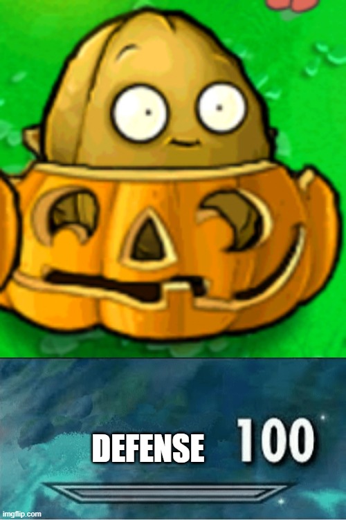 super strong | DEFENSE | image tagged in pvz template,skyrim 100 blank | made w/ Imgflip meme maker