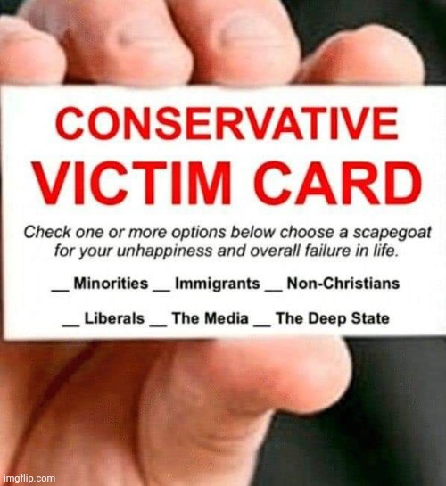 Victim card | image tagged in victim card | made w/ Imgflip meme maker