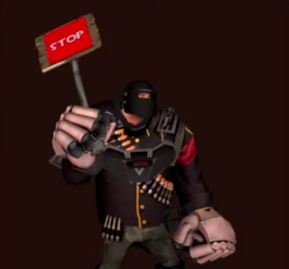 High Quality Heavy wielding a stop sign Blank Meme Template