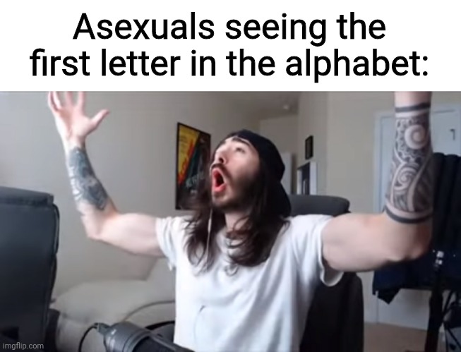thats what they've been waiting for | Asexuals seeing the first letter in the alphabet: | made w/ Imgflip meme maker