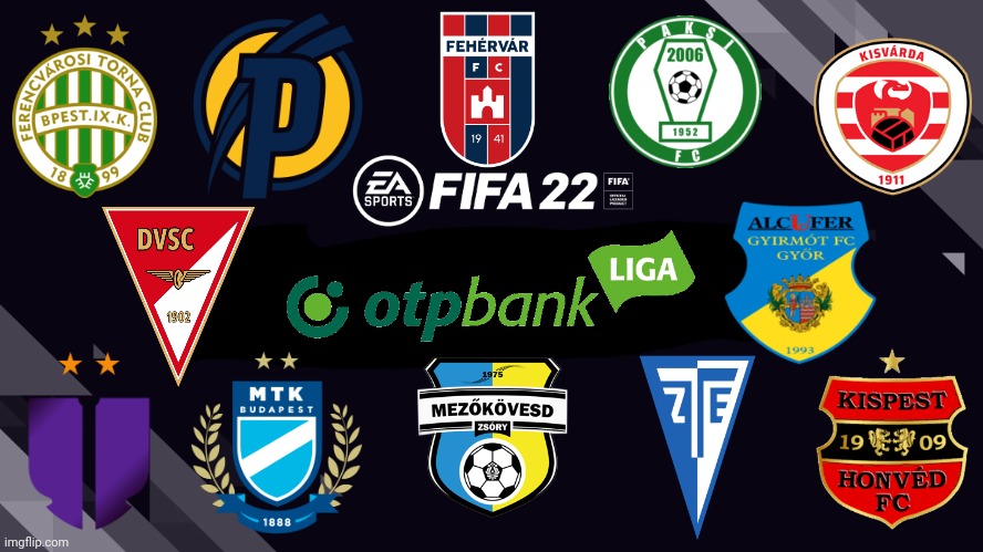 OTP Bank Liga (Hungarian League) in FIFA 22 | image tagged in hungarian league,ferencvaros,ujpest,hungary,fifa,memes | made w/ Imgflip meme maker