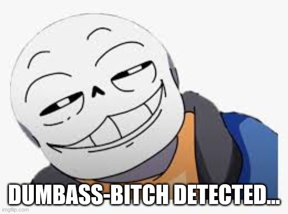 smug snas | DUMBASS-BITCH DETECTED... | image tagged in smug snas | made w/ Imgflip meme maker