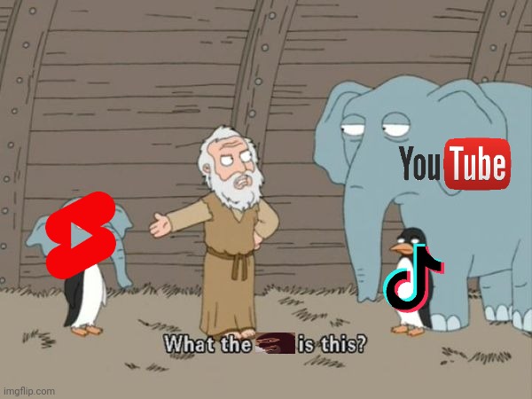 YouTube Shorts bad | image tagged in family guy what the hell is this,youtube,tiktok | made w/ Imgflip meme maker