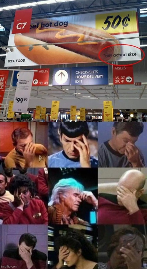 image tagged in star trek face palm | made w/ Imgflip meme maker