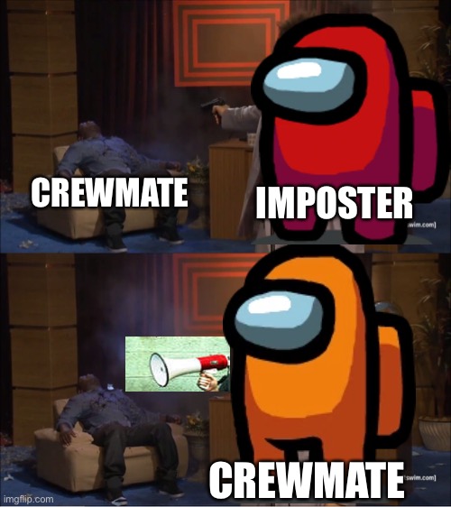 Among us in a nutshell | CREWMATE; IMPOSTER; CREWMATE | image tagged in among us | made w/ Imgflip meme maker