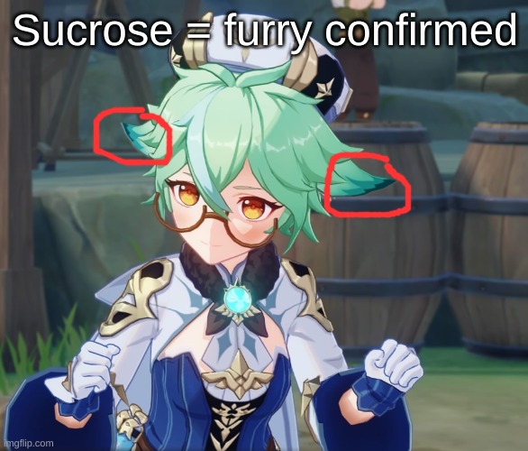 Sucrose = furry confirmed | made w/ Imgflip meme maker