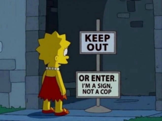 High Quality Lisa Simpson Do Not Enter Blank Meme Template