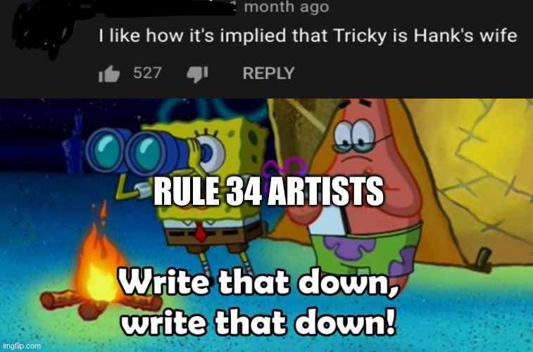 write that down |  RULE 34 ARTISTS | image tagged in write that down | made w/ Imgflip meme maker