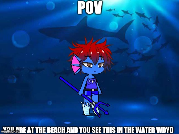 POV; YOU ARE AT THE BEACH AND YOU SEE THIS IN THE WATER WDYD | image tagged in roleplaying,congratulations you are actually reading the tags | made w/ Imgflip meme maker