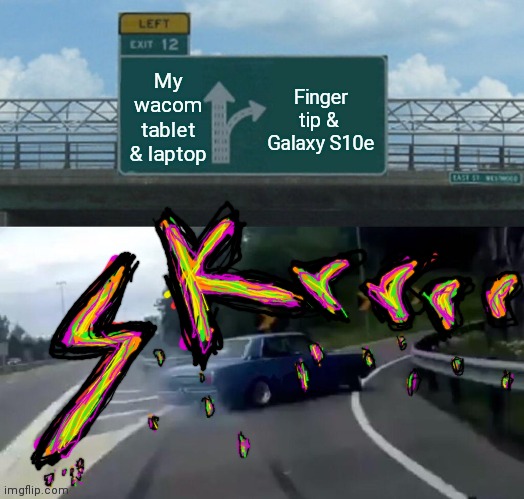 Skrrrr Skrrrrrr | image tagged in left exit 12 off ramp,skrrr,imgflip,draw,sauce,ayy lmao | made w/ Imgflip meme maker
