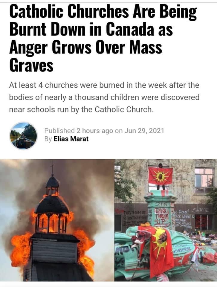 Catholic churches burned down Blank Meme Template