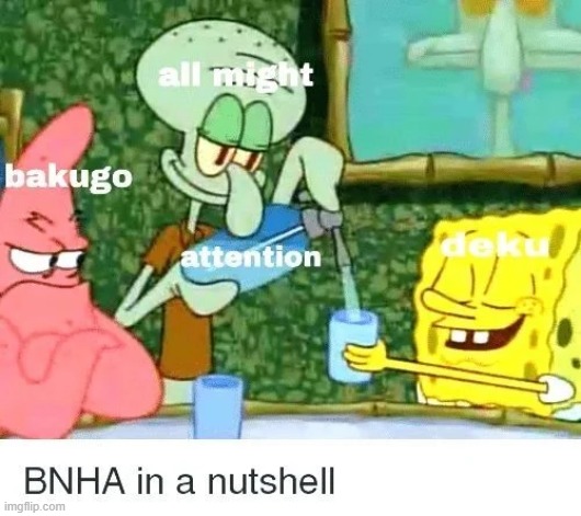 image tagged in my hero academia,spongebob | made w/ Imgflip meme maker